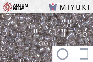 MIYUKI Delica® Seed Beads (DB1485) 11/0 Round - Transparent Light Taupe Luster - Click Image to Close