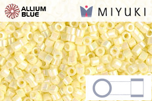 MIYUKI Delica® Seed Beads (DB1501) 11/0 Round - Opaque Pale Yellow AB - 關閉視窗 >> 可點擊圖片