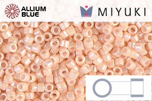 MIYUKI Delica® Seed Beads (DB1502) 11/0 Round - Opaque Light Peach AB - 關閉視窗 >> 可點擊圖片