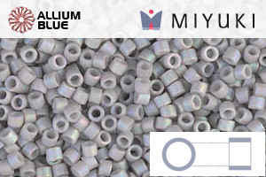 MIYUKI Delica® Seed Beads (DB1528) 11/0 Round - Matte Opaque Light Smoke AB
