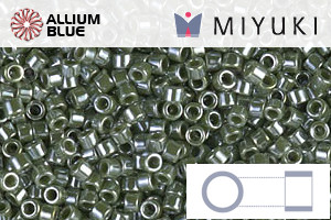 MIYUKI Delica® Seed Beads (DB1566) 11/0 Round - Opaque Avocado Luster