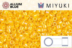 MIYUKI Delica® Seed Beads (DB1572) 11/0 Round - Opaque Canary AB