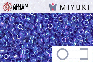 MIYUKI Delica® Seed Beads (DB1578) 11/0 Round - Opaque Cyan Blue AB