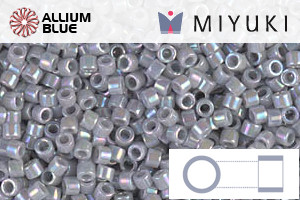 MIYUKI Delica® Seed Beads (DB1579) 11/0 Round - Opaque Ghost Gray AB - Click Image to Close