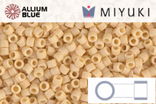 MIYUKI Delica® Seed Beads (DB0855) 11/0 Round - Matte Transparent Orange AB