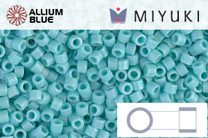 MIYUKI Delica® Seed Beads (DB1595) 11/0 Round - Matte Opaque Sea Opal AB