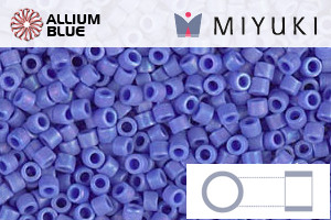 MIYUKI Delica® Seed Beads (DB1597) 11/0 Round - Matte Opaque Cyan Blue AB