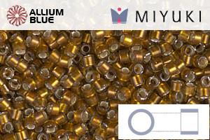 MIYUKI Delica® Seed Beads (DB1681) 11/0 Round - Silver Lined Glazed Dark Saffron