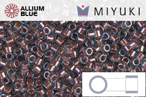MIYUKI Delica® Seed Beads (DB1706) 11/0 Round - Copper Pearl Lined Aqua - Click Image to Close