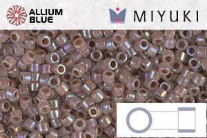 MIYUKI Delica® Seed Beads (DB1749) 11/0 Round - Cocoa Lined Opal AB