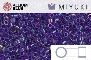 MIYUKI Delica® Seed Beads (DB1755) 11/0 Round - Fuchsia Lined Aqua AB