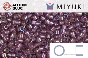 MIYUKI Delica® Seed Beads (DB1757) 11/0 Round - Sparkling Orchid Lined Amethyst AB - Click Image to Close