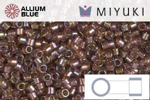 MIYUKI Delica® Seed Beads (DB1759) 11/0 Round - Sparkling Beige Lined Amethyst AB - 關閉視窗 >> 可點擊圖片