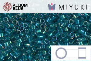 MIYUKI Delica® Seed Beads (DB1764) 11/0 Round - Emerald Lined Aqua AB - Haga Click en la Imagen para Cerrar