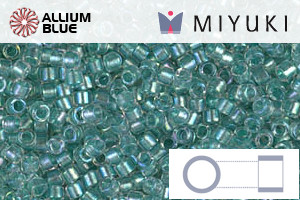 MIYUKI Delica® Seed Beads (DB1767) 11/0 Round - Sparkling Aqua Green Lined Crystal AB - Haga Click en la Imagen para Cerrar