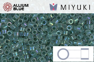 MIYUKI Delica® Seed Beads (DB1768) 11/0 Round - Forest Green Lined Opal AB