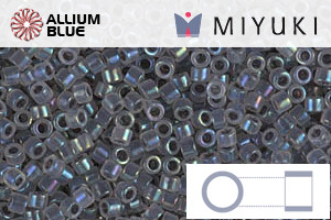 MIYUKI Delica® Seed Beads (DB1774) 11/0 Round - Gray Lined Opal AB - 關閉視窗 >> 可點擊圖片