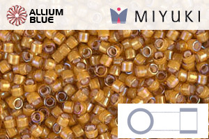 MIYUKI Delica® Seed Beads (DB1778) 11/0 Round - White Lined Topaz AB - 關閉視窗 >> 可點擊圖片