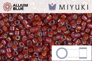 MIYUKI Delica® Seed Beads (DB1781) 11/0 Round - White Lined Root Beer AB - 關閉視窗 >> 可點擊圖片