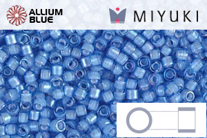 MIYUKI Delica® Seed Beads (DB1784) 11/0 Round - White Lined Sapphire AB - 關閉視窗 >> 可點擊圖片