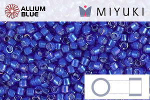 MIYUKI Delica® Seed Beads (DB1785) 11/0 Round - White Lined CobaLight AB - 關閉視窗 >> 可點擊圖片