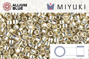 MIYUKI Delica® Seed Beads (DB1831) 11/0 Round - DURACOAT Galvanized Silver