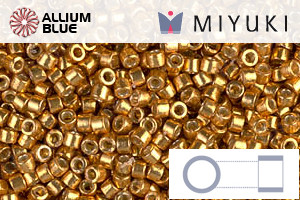 MIYUKI Delica® Seed Beads (DB1833) 11/0 Round - DURACOAT Galvanized Dark Gold