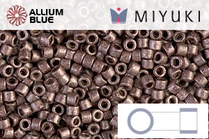MIYUKI Delica® Seed Beads (DB1843F) 11/0 Round - DURACOAT Galvanized Dark Mauve Frosted