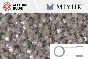 MIYUKI Delica® Seed Beads (DB1877) 11/0 Round - Silk Taupe Grey AB