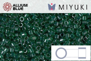 MIYUKIデリカビーズ (DB1894) 11/0 丸 - Transparent Emerald Green Luster - ウインドウを閉じる