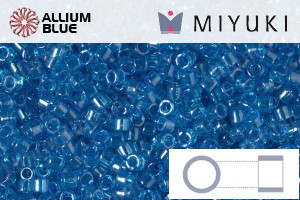 MIYUKI Delica® Seed Beads (DB1895) 11/0 Round - Transparent Caribbean Blue Luster