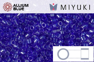 MIYUKI Delica® Seed Beads (DB1896) 11/0 Round - Transparent Vivid Cobalt Luster