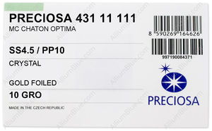 PRECIOSA Chaton O ss4.5/pp10 crystal G factory pack