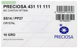 PRECIOSA Chaton O ss14/pp27 crystal S AB factory pack