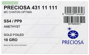 PRECIOSA Chaton O ss4/pp9 amethyst G factory pack