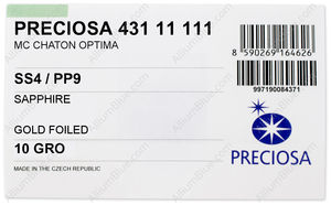 PRECIOSA Chaton O ss4/pp9 sapphire G factory pack
