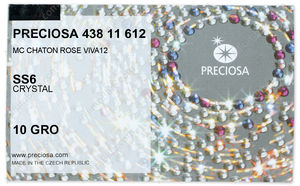 PRECIOSA Rose VIVA12 ss6 cryst HF factory pack