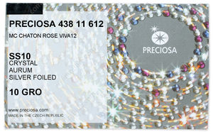 PRECIOSA Rose VIVA12 ss10 crystal S Aur factory pack