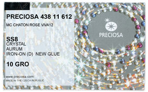 PRECIOSA Rose VIVA12 ss8 crystal HF Aur factory pack