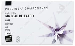 PRECIOSA Bellatrix Bead 8 mm crystal AB factory pack