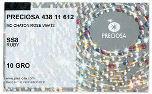 PRECIOSA Rose VIVA12 ss8 ruby HF factory pack