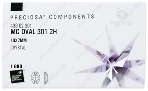 PRECIOSA Oval 2H 10x7 crystal S AB factory pack