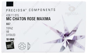 PRECIOSA Rose MAXIMA ss7 topaz DF AB factory pack