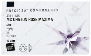 PRECIOSA Rose MAXIMA ss9 topaz DF AB factory pack