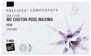 PRECIOSA Rose MAXIMA ss30 sapphire DF factory pack