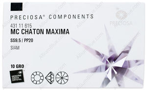 PRECIOSA Chaton MAXIMA ss9.5/pp20 siam DF factory pack