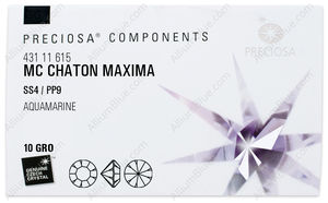 PRECIOSA Chaton MAXIMA ss4/pp9 aqua DF factory pack
