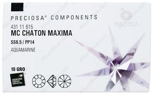 PRECIOSA Chaton MAXIMA ss6.5/pp14 aqua DF factory pack