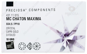 PRECIOSA Chaton MAXIMA ss4.5/pp10 crystal DF CaG factory pack