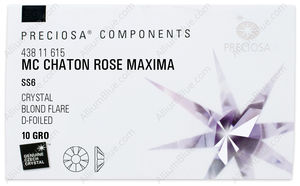 PRECIOSA Rose MAXIMA ss6 crystal DF BdF factory pack